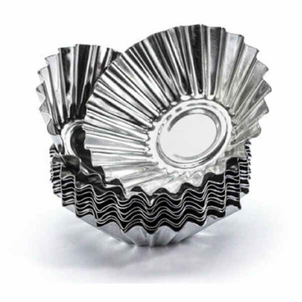 Foremki do babeczek metalowe Spinwar 6,5 cm 10 szt. ocynowane
