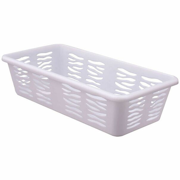 Koszyk plastikowy uniwersalny Branq Zebra 19,7 x 10 x 5 cm biały