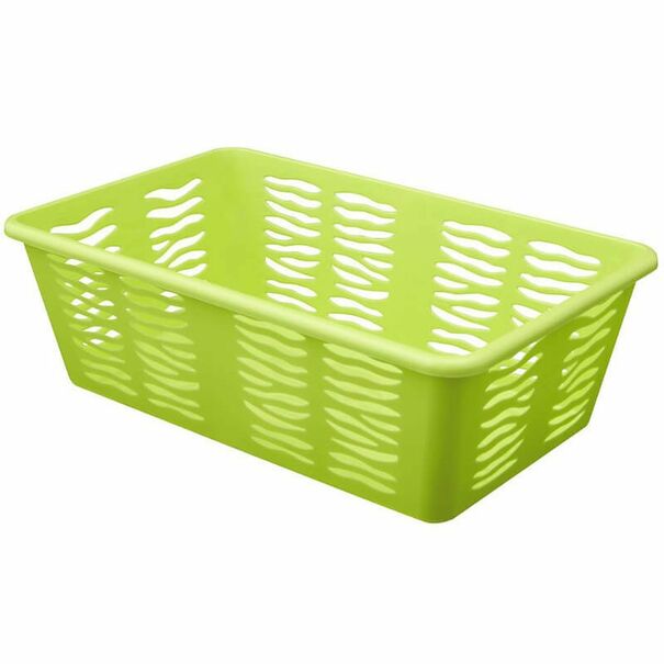 Koszyk plastikowy uniwersalny Branq Zebra 25 x 15,8 x 8,1 cm zielony