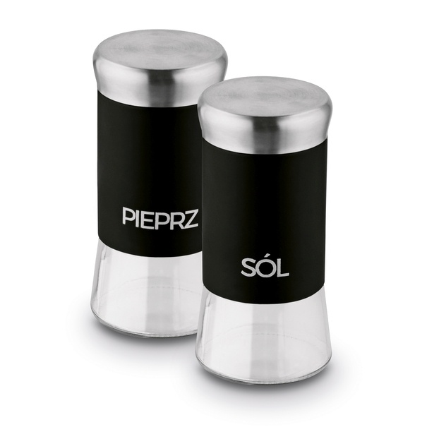 Przyprawniki kuchenne do soli i pieprzu Tadar 150 ml czarne