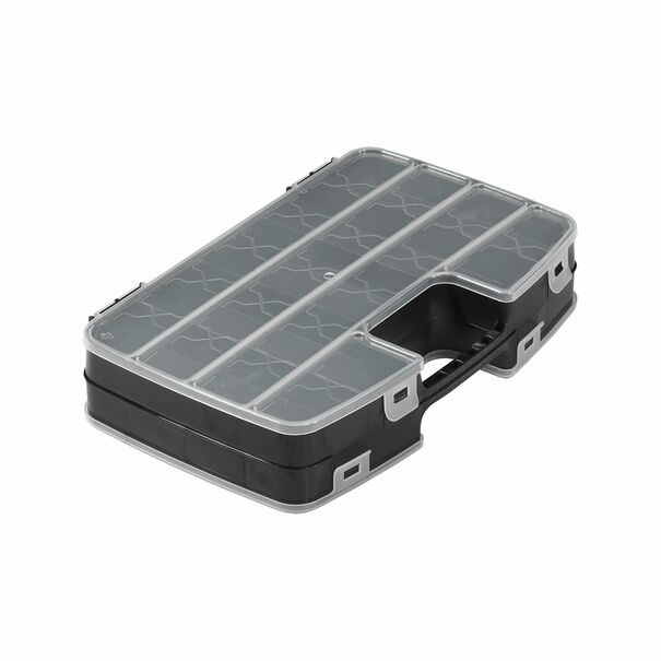 Pudełko z przegr&oacute;dkami zamykane dwustronne Great Plastic czarne