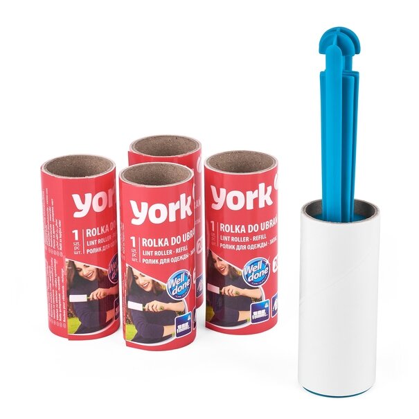 Rolka do czyszczenia ubrań z zapasem 4 wkład&oacute;w York
