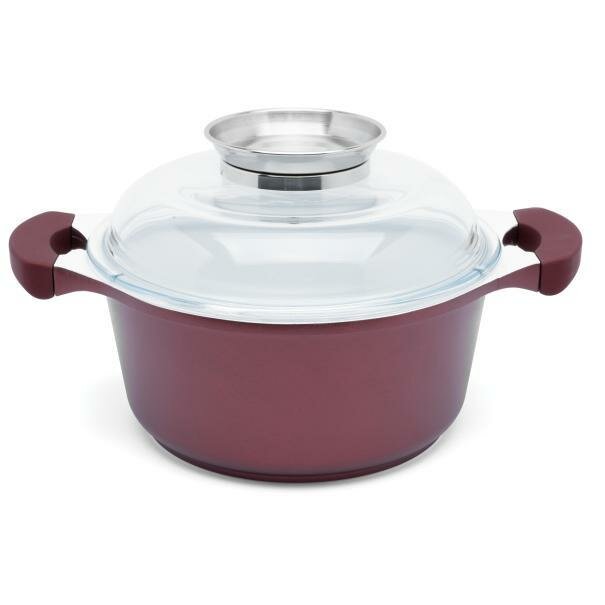 Zestaw trzech garnk&oacute;w i patelni ceramicznych z aromatyzerem Starke Pro Cobre 8 element&oacute;w