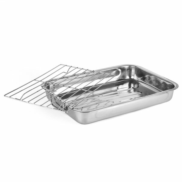 Brytfanna ze stali nierdzewnej z rusztem Tadar 40 cm