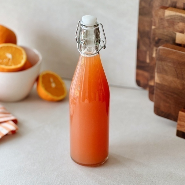 Butelka szklana z klipsem Tadar 500 ml okrągła