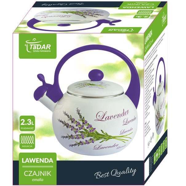 Czajnik emaliowany retro Tadar Lawenda 2,3 l