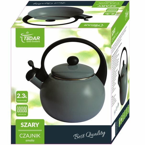 Czajnik emaliowany retro Tadar Szary 2,3 l