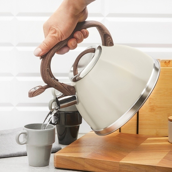 Czajnik na indukcję Konighoffer Avery Creamy 3 l kremowy mat