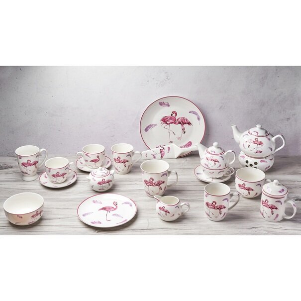 Dzbanek porcelanowy z podgrzewaczem Tadar Flamingo 1 l