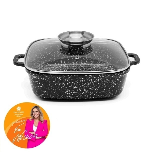 Garnek ceramiczny Konighoffer Kingstone 24 cm kwadratowy z aromatyzerem