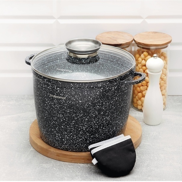 Garnek ceramiczny wysoki Konighoffer Kingstone 10 l okrągły z aromatyzerem