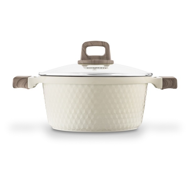 Garnek z powłoką ceramiczną na indukcję Konighoffer Rosti 24 cm 4,7 l kremowy
