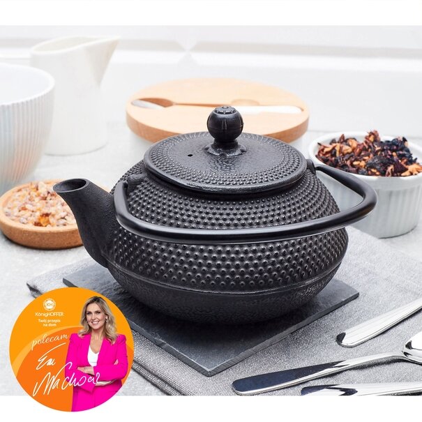 Imbryk do herbaty z zaparzaczem żeliwny Konighoffer Hanako 0,8 l czarny
