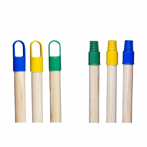 Kij drewniany do mopa z plastikowym gwintem Gomer 120 cm mix kolor&oacute;w