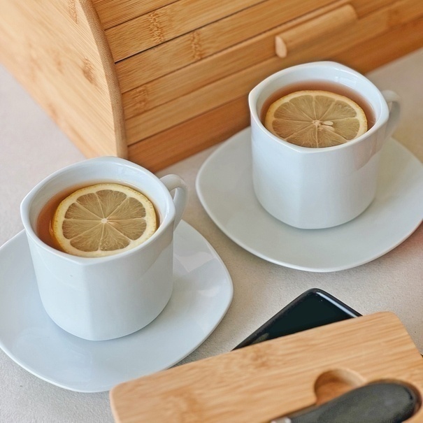 Komplet 6 filiżanek do kawy ze spodkami Tadar 220 ml
