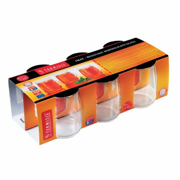 Komplet szklanek żaroodpornych Termisil Baryłka 0,25 l 6 sztuk