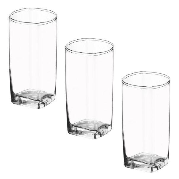 Komplet trzech szklanek kwadratowych Tadar Long Drink 300 ml