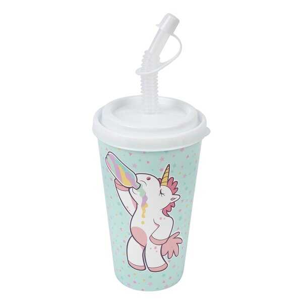 Kubek ze słomką Hega 560 ml mix wzor&oacute;w