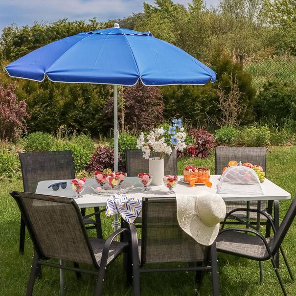 Parasol plażowy łamany Tadar Niebieski 200 cm