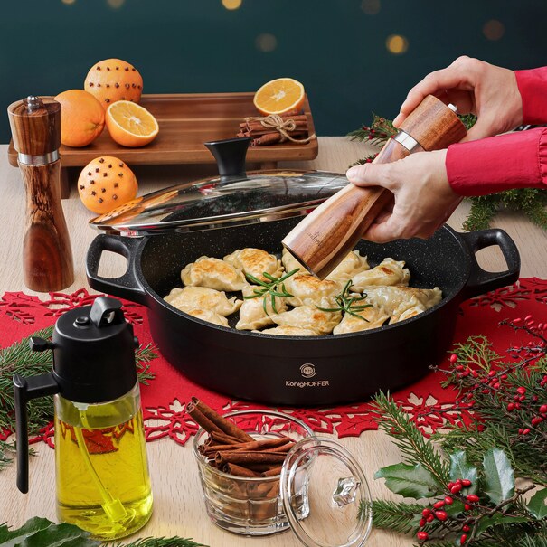 Patelnia aluminiowa na indukcję kr&oacute;tkie uchwyty Konighoffer Vitello 32 cm