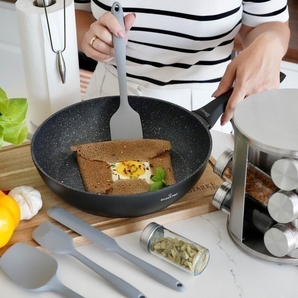 Patelnia granitowa głęboka na indukcję Starke Pro Piccante 28 cm