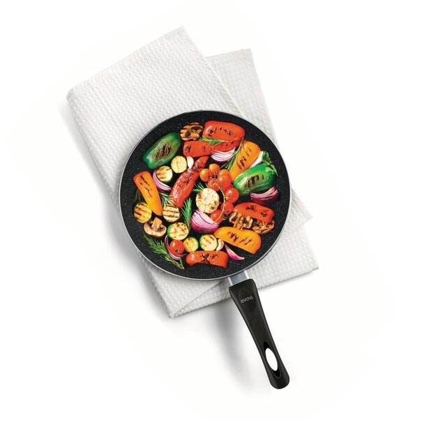 Patelnia marmurkowa non-stick głęboka Tadar Marmara Black 28 cm