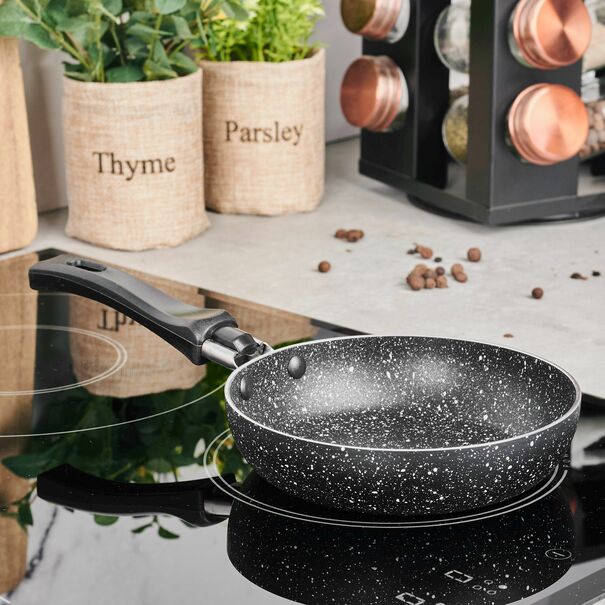 Patelnia marmurkowa non-stick Tadar Marmara Black 14 cm bez indukcji