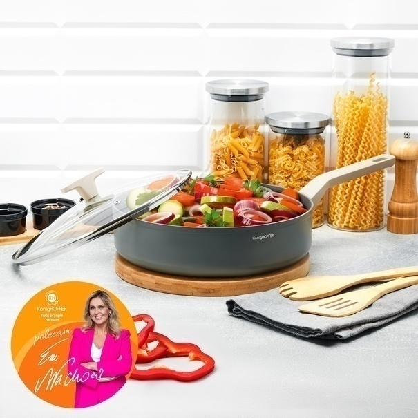 Patelnia na indukcję z pokrywką Konighoffer Pancetta 24 cm