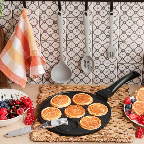 Patelnia non-stick do pancakes i plack&oacute;w Tadar Emotki 26,5 cm indukcja