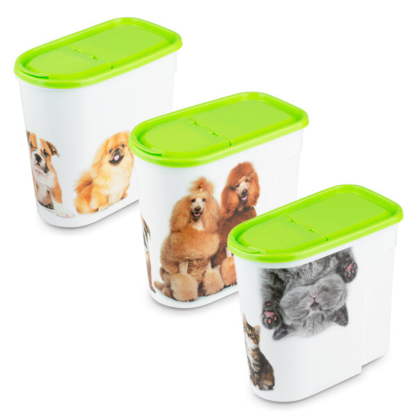 Pojemnik na karmę dla psa lub kota Hega Pet 5,7 l mix wzor&oacute;w