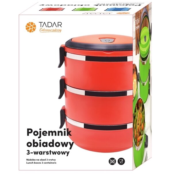 Pojemnik obiadowy 3-warstwowy Tadar 1,2 l zielony