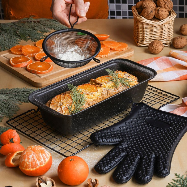 Sitko kuchenne z rączką Konighoffer Dark 12 cm czarne