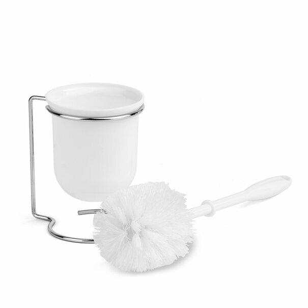 Szczotka do WC plastikowa Tadar 12 x 10 x 38 cm biała