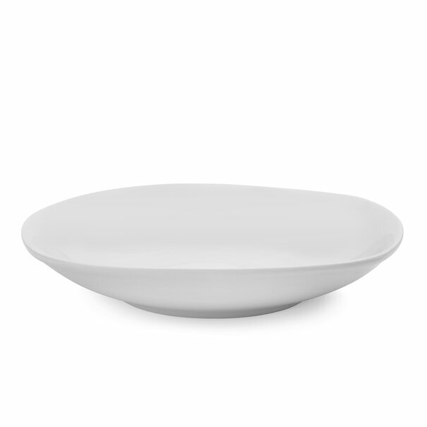 Talerz głęboki Tadar 23 cm biały kwadratowy