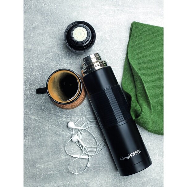 Termos nierdzewny do kawy i herbaty Konighoffer Alpha 1 l czarny
