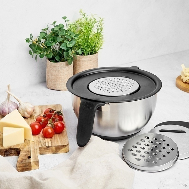 Wielofunkcyjna miska ze stali nierdzewnej Konighoffer z zestawem tarek 20 cm