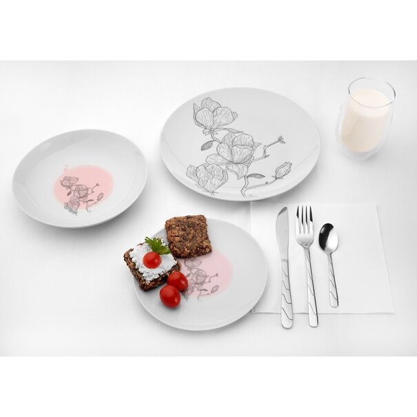 Zestaw talerzy porcelanowych Tadar Cataleya 18 element&oacute;w