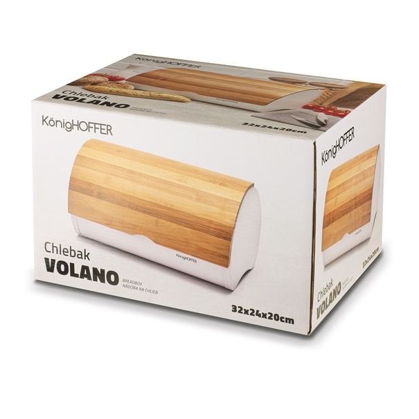 Chlebak metalowy Konighoffer Volano 32 x 24 x 20 cm biały