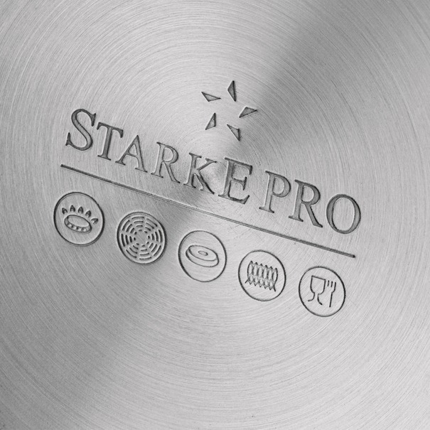 Garnek gastronomiczny z pokrywką Starke Pro Premio Alto II 10,5 l