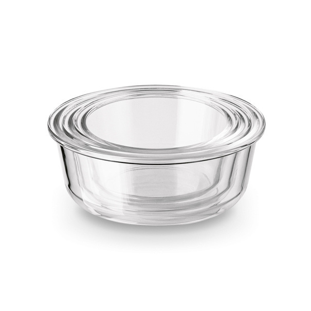 Szklane pojemniki na żywność Konighoffer Largo 400 ml 600 ml 900 ml okrągłe