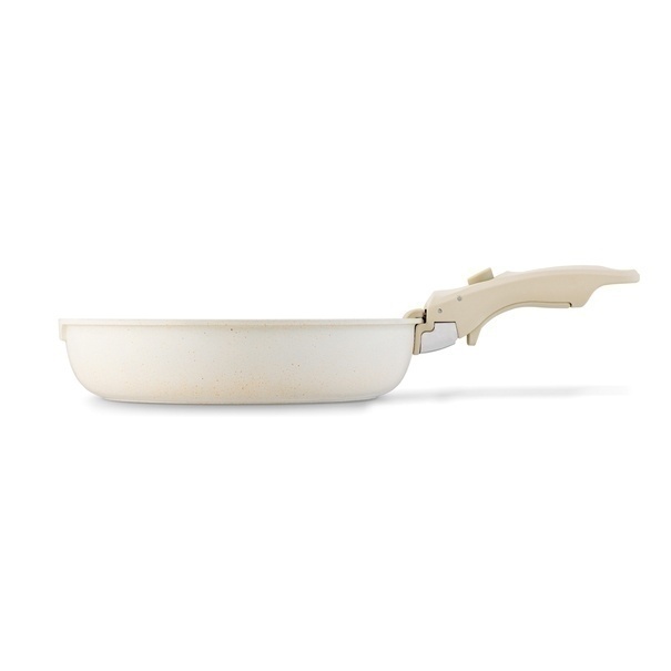 Zestaw 3 patelni Starke Pro Compacti Cream 4 elementy odpinany uchwyt