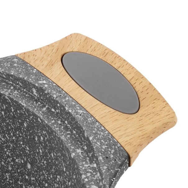 Zestaw garnk&oacute;w i patelni granitowych Starke Pro Ashen Granite 9 element&oacute;w i 5 miarek
