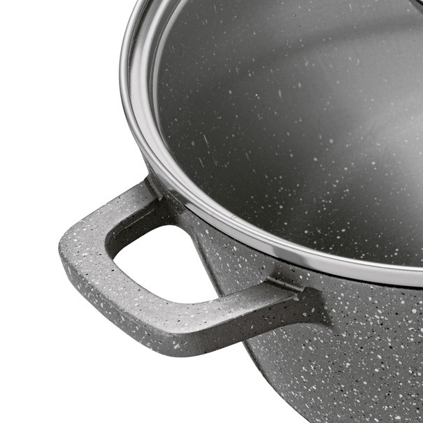 Zestaw garnk&oacute;w Konighoffer Pollo Grey 8 element&oacute;w 2 nakładki i 2 podkładki
