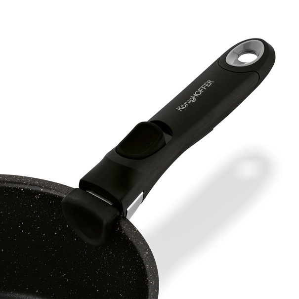 Zestaw garnk&oacute;w z odpinaną rączką Konighoffer Spinel Black 4 elementy bez indukcji