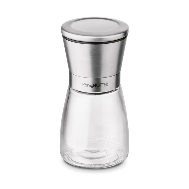 Zestaw młynk&oacute;w ręcznych do soli i do pieprzu Konighoffer Thor 170 ml srebrny