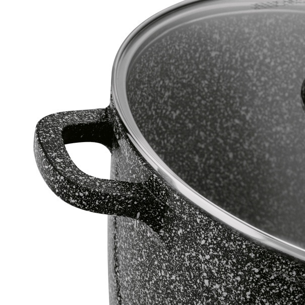 Garnek ceramiczny wysoki Konighoffer Kingstone 6,85 l okrągły z aromatyzerem i 2 nakładki