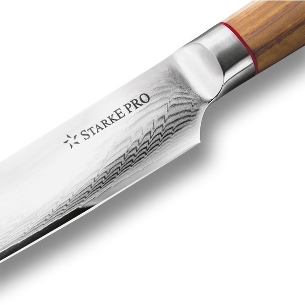 Komplet 6 noży Starke Pro Damascus Takeru w sk&oacute;rzanej torbie