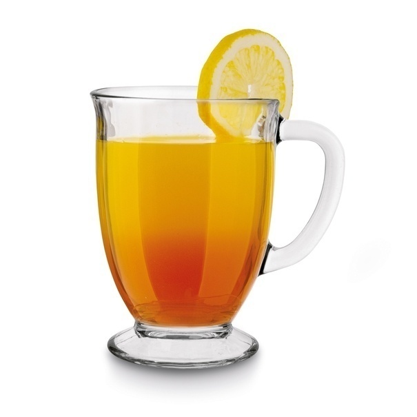 Kubki szklane Tadar Carlo 450 ml 6 sztuk i 6 zaparzaczy do herbaty