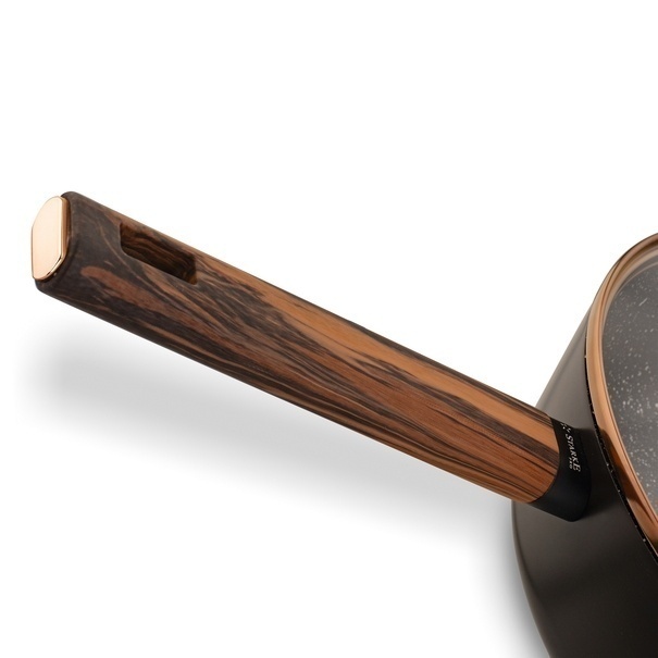 Patelnia głęboka na indukcję z pokrywką Starke Pro Starlet Brown 28 x 8 cm