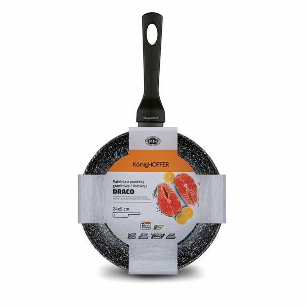 Patelnia na indukcję granitowa Konighoffer Draco 24 cm